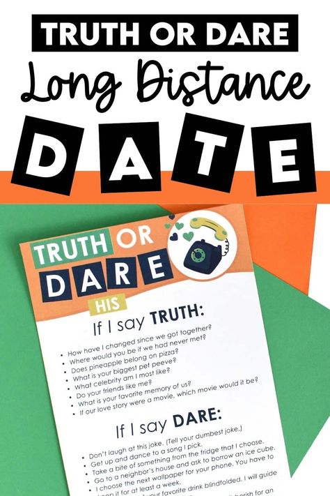 These truth or dare questions are perfect for long-distance relationships! #truthordare #truthordarequestions #longdistancelove Truth Or Dare Questions For Long Distance Relationship, Dares For Boyfriend Long Distance, Truth N Dare, Long Distance Questions, Long Distance Relationship Games, Hairdresser Cake, Fun Relationship Questions, Funny Truth Or Dare, Couples Long Distance