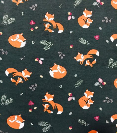 POP! Forest Green Fox Interlock Fabric | JOANNPOP! Forest Green Fox Interlock Fabric | JOANN Baby Sleeper, Viking Sewing, Baby Sleepers, Baby Fabric, Embroidered Name, Fox Pattern, Kids Fabric, Free Sign, Joann Fabrics