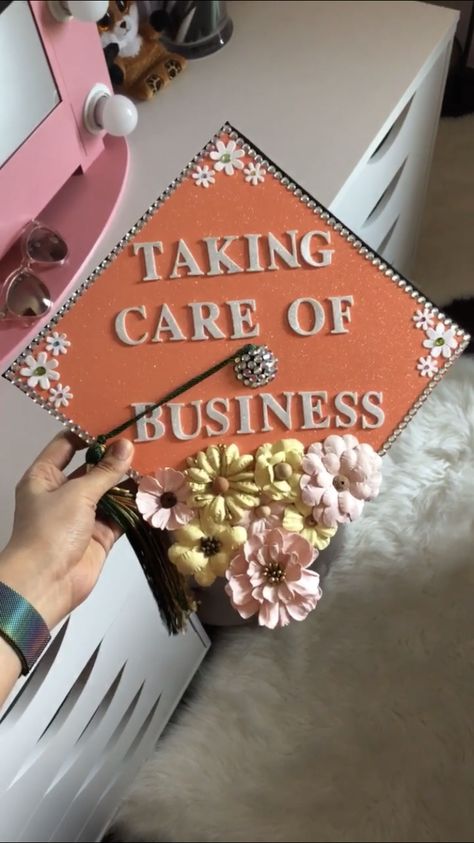 Grad Caps For Business Majors, Graduation Cap Ideas Business Major, Grad Cap Ideas Business Major, Human Resources Graduation Cap, Graduation Cap Business Major, College Graduation Cap Ideas Business, Business Management Graduation Cap, Graduation Cap Accounting, Hr Graduation Cap Ideas