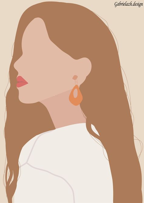 Woman Profile Illustration, Women Face Illustration Art, Woman Illustration Minimalist, Minimal Portrait Illustration, Simple Vector Art Portrait, Jewelry Website Design, Lichtenstein Pop Art, Minimal Vector Portrait, Face Profile