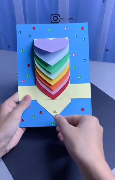 Artcorrect ®’s Instagram video: “Follow us @veinsart for more Suprize Card. Save and try it later. Dm For Credit And Remove” Unicorn Arts And Crafts For Kids, Unique Birthday Card Ideas, Happy Birthday Teacher, Happy Birthday Crafts, Message Video, Teacher Birthday Card, Paper Card Design, Cards Diy Easy, Card Making Ideas Easy