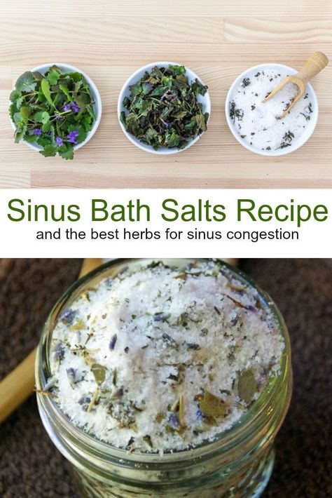 Homemade Bath Salts, Bath Salts Recipe, Bath Salts Diy, Săpunuri Handmade, Congestion Relief, Bath Recipes, Sinus Congestion, Homemade Bath, No Salt Recipes