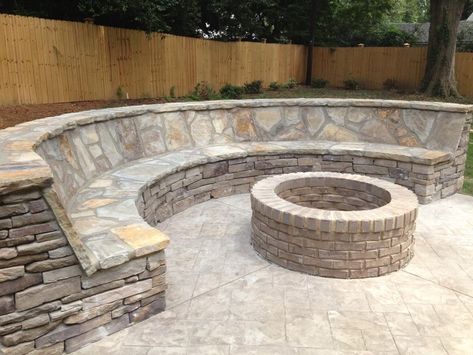 Fire Pit Design Construction | The Backyard Auburn Lake Martin Opelika Fire Pit With Seating, Firepit Seating, Backyard Lake, Outdoor Amphitheater, Fire Pit Bench, Outdoor Fire Pit Seating, Outdoor Fire Pit Area, Fire Pit Seating Area, Fire Pits Outdoor