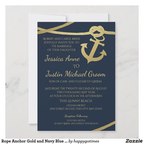 Gold And Navy Blue Wedding, Cruise Ship Wedding, Expensive Wedding Gifts, Tie The Knot Wedding, Nautical Wedding Invitations, Blue Wedding Invitation, Nautical Wedding Theme, Navy Blue Wedding Invitations, Cruise Wedding