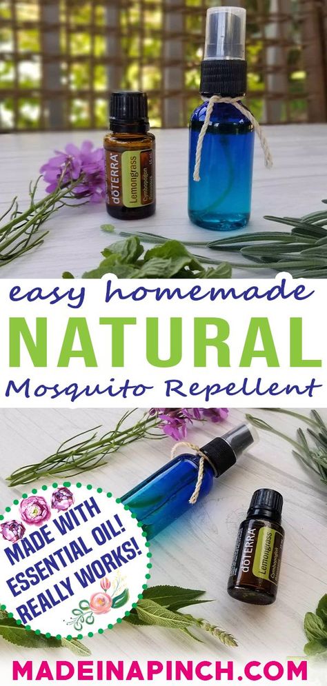 Natural, homemade mosquito repellents have a reputation for not working, but that’s just not true. You’ll be amazed at how well our essential oil mosquito repellent works (and how cheap it is!)! I don’t know about you, but I LOVE spring a summer…longer days, warm weather, blooming flowers, gardens, and SO MUCH MORE. I love taking long walks and being outside with my family and my dog. | @made_in_a_pinch #diymosquitorepellent Essential Oils For Mosquitoes, Essential Oil Mosquito Repellent, Homemade Mosquito Repellent, Mosquito Repellent Essential Oils, Insect Repellent Essential Oils, Repellent Diy, Essential Oil Bug Spray, Diy Bug Repellent, Mosquito Repellent Homemade