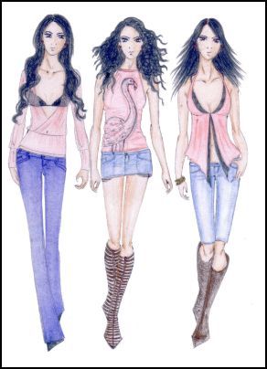 fashion drawings | http://www.fashion-era.com/images/FashionHosting200404/Fashion_Designs ... Textiles Classroom, Strapped Sandals, Fashion 2000s, Era Fashion, Fashion Design Sketch, Fashion Drawings, Cartoon Fashion, Design Picture, Early 2000s Fashion