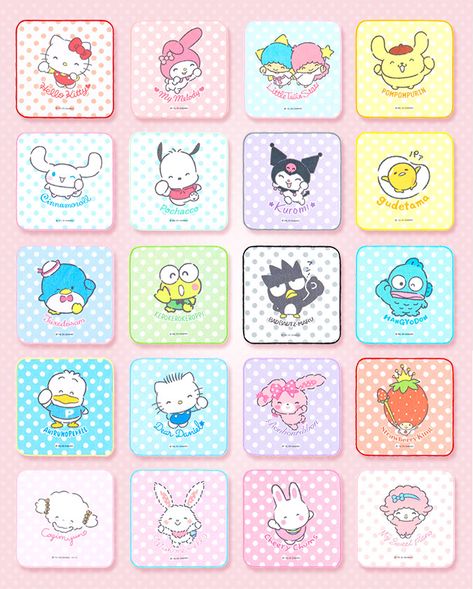 Hello Sanrio Characters, Christmas Stickers Printable, Hello Sanrio, Hello Kitty Printables, Free Collage, Japan Gifts, Hello Kitty Rooms, Hello Kitty Crafts, Character Template