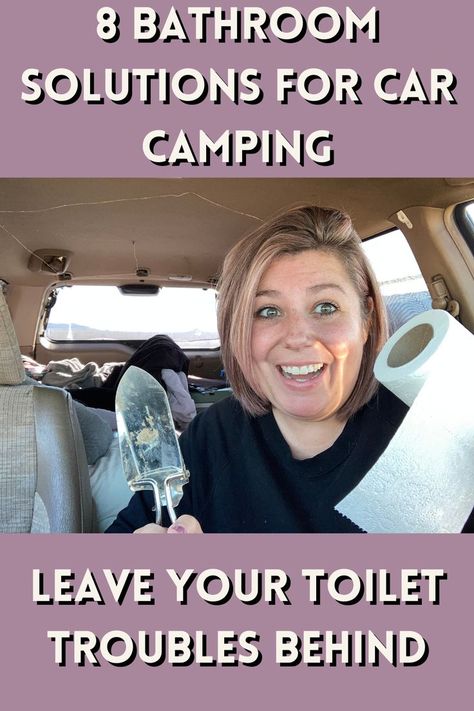 Diy Portable Toilet For Car, Camping Toilet Hacks, Camp Toilet Ideas, Stealth Car Camping, Car Camping Hacks Ideas, Camping Bathroom Hacks, Camping Toilet Ideas, Camping Toilet Diy, Small Car Camping