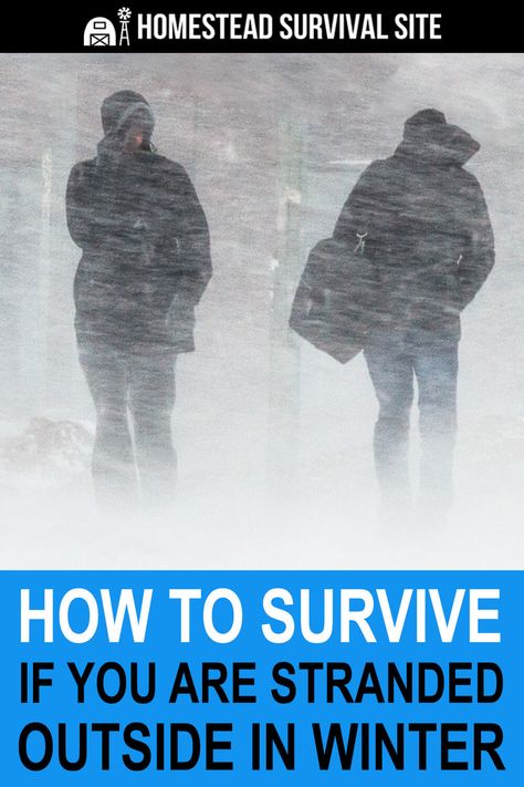 What can you do to survive if you are stuck outside in a winter storm? We will look at precautions you should take, then we will offer tips for surviving. #homesteadsurvivalsite #survive #wintersurvival #blizzard #stranded Winter Storm Preparedness, Winter Preparation, Emergency Hacks, Homestead Style, Prepper Supplies, Survival Essentials, Grey Man, Winter Survival, Survival Bag