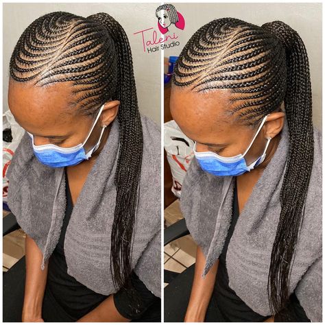 Feed Ins, Cornrow Ponytail, Cornrows Styles, Braided Hairstyles For Black Women Cornrows, 2piece Outfits, Shrug Pattern, Braids Styles, African Hair Braiding Styles, Braids Hairstyles Pictures