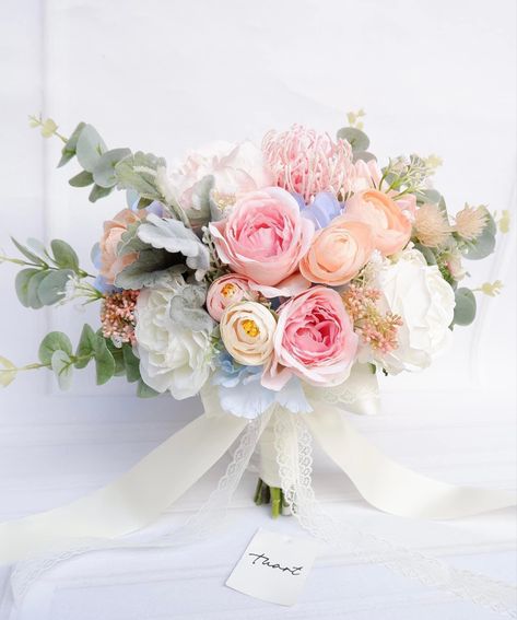 Pastel Colour Bouquet, Wedding Bouquet Pastel Colors, Bridal Bouquet Pastel Colors, Small Pastel Bouquet, Bridgerton Wedding Bouquet, Pastel Floral Centerpieces, Soft Pastel Wedding Flowers, August Wedding Bouquet, Pastel Bouquet Wedding