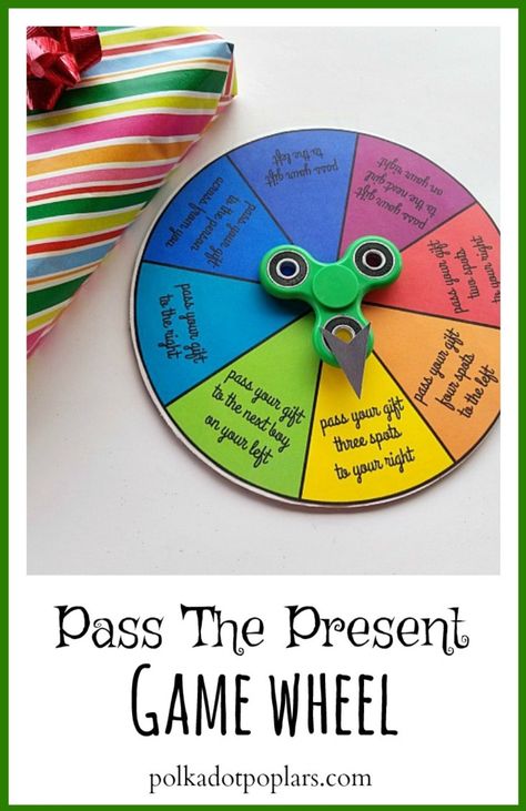 A fun "spin" on the Christmas White Elephant game. Gift Passing Game, Christmas Party Games For Groups, Oppgaver For Barn, Beach Party Games, Fun Christmas Party Ideas, Christmas Gift Exchange Games, Christmas Games For Adults, Gift Exchange Games, Christmas Games For Kids