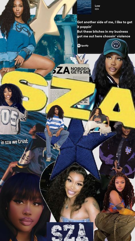 Sza #snooze#kill bill #blue# Sza Snooze, Sza Wallpapers, Sza Music, Sza Collage Wallpaper, Black Music Artists, Sza Singer, Wallpaper Vibes, Cute Lockscreens, Cute Tiny Tattoos