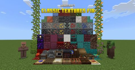 Classic Textures Fix Pack (1.21, 1.20) - MCPE/Bedrock Iron Golem, Minecraft Seed, Map Minecraft, Goat Horns, Honey Bottles, Minecraft 1, Texture Packs, Free Online Games, Ios Apps