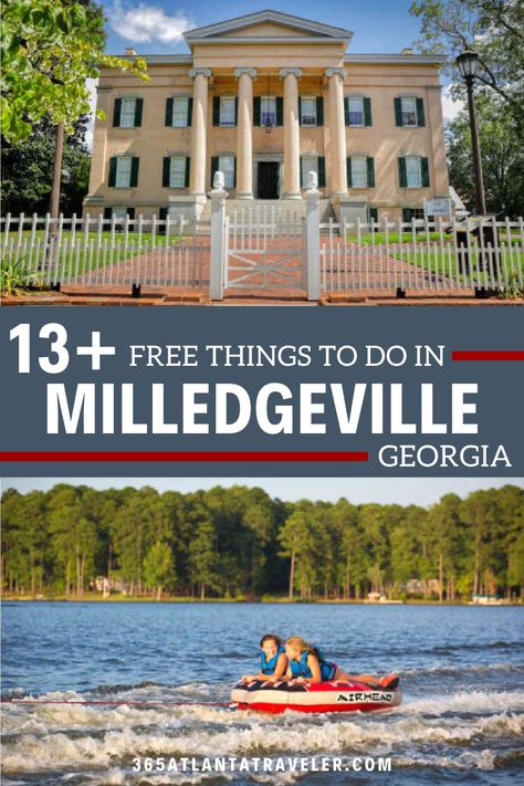 Milledgeville, GA, is a beautiful central Georgia city that's full of history, culture, outdoor activities, family friendly adventures and more. The best part? There are tons of cheap and free things to do in Milledgeville! Here are 13+ of our favorites. Milledgeville Georgia, Free Things To Do, Free Things, Usa Travel, Travel Usa, Cool Places To Visit, Outdoor Activities, The Good Place, Fun Things To Do