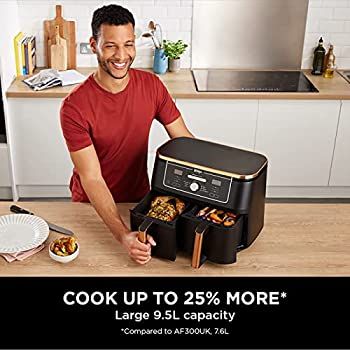 Ninja Foodi MAX Dual Zone Air Fryer [AF400UKCP] Amazon Exclusive, 9.5L, 2 Drawers, 6 Functions, Copper/Black : Amazon.co.uk: Home & Kitchen Ninja Dual Air Fryer Recipes Uk, Outdoor Cooker, Fish Finger, Corner Garden, Conventional Oven, Copper Accents, Cooking Games, Ninja Foodi, Air Frying