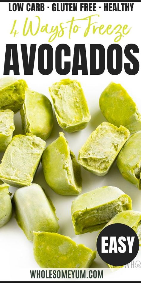 How To Freeze Avocados (4 Ways) Can You Freeze Avacodos, Frozen Avocado Smoothie, Ways To Use Avocado, Frozen Avocado Recipes, Freezing Avacados, Frozen Avocado Uses, Freezing Avocado, How To Freeze Avocado, Freezing Avocados