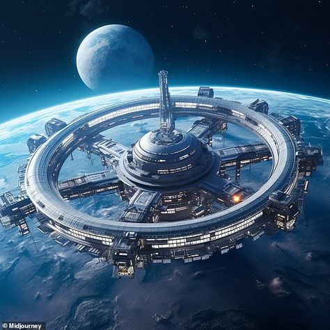 Sci Fi Space Station, Space Colony, Art Spatial, Dark Future, Space Ships Concept, Sci Fi Spaceships, Space Ship Concept Art, Starship Concept, Rpg Map