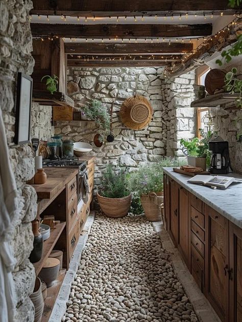 Outdoor Kitchen Off Grid, Off Grid Homestead Aesthetic, Off Grid Kitchen Ideas, Off Grid Bath House, Off The Grid Aesthetic, Luxury Off The Grid Homes, Off Grid Living Aesthetic, Off Grid Cabin Interior, Off The Grid Beach House