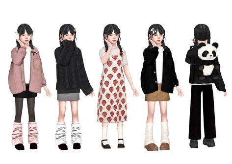 kemie 🐻 / #lookbook Sims Style Ideas, Milkymoon Sims, Sims 4 Childs Cc, Sims 4 Infant Halloween Costumes, Crochet Sims 4 Cc, Sims 4 Modern Clothes, Cc Shopping The Sims 4, Sims 4 Infant Cc Lookbooks, Milkemie Sims 4 Cc