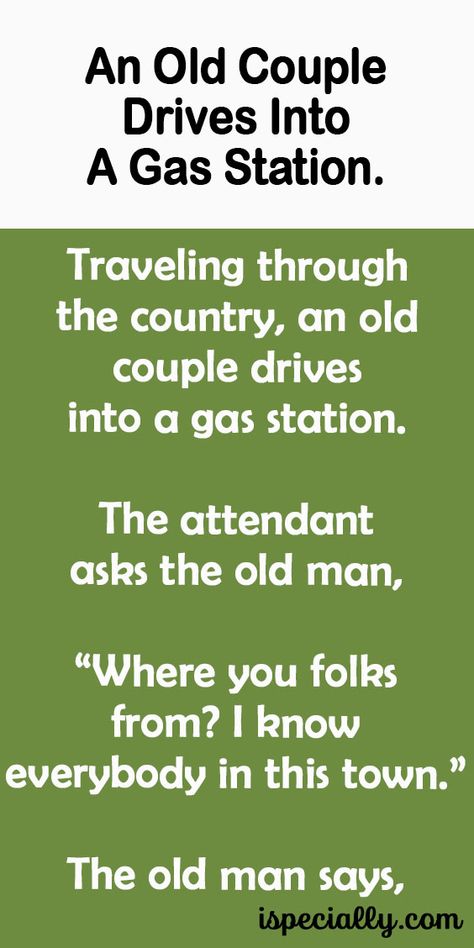 An Old Couple Drives Into A Gas Station. Couple Funny, Old Couple, Old Gas Stations, Safe Travels, Old Couples, Gas Stations, Funny Couples, Gas Station, Funny