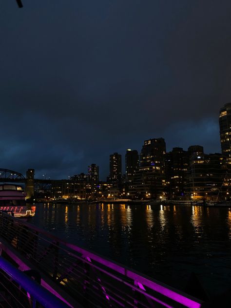 Vancouver Vancouver Aesthetic, Vancouver Night, Pretty Cities, Vancouver Hotels, City Aesthetics, 5k Wallpaper, City View Night, Wallpaper Vibes, Vancouver City