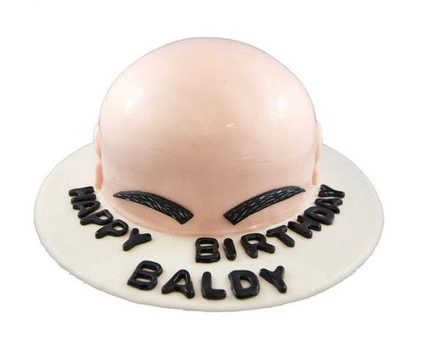 Bald Party, Funny Birthday Cakes For Men, Man Cakes, Scary Cakes, Cake Design For Men, Whimsical Cake, Cake Funny, Funny Cakes, Cake For Boyfriend