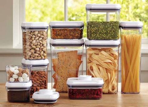 Food Storage Containers Williams And Sonoma, Oxo Containers, Oxo Pop Containers, Cereal Containers, Pantry Makeover, Airtight Storage, Creme Dessert, Food Storage Container Set, Airtight Food Storage