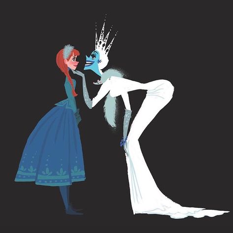 Frozen early concept art. In the original pitch Elsa was meant to be the villain, but the more they worked on it the more they thought it… Claire Keane, Pixar Concept Art, Elsa Character, Disney Concept Art, Walt Disney Animation, Walt Disney Animation Studios, Snow Queen, Visual Development, Animation Studio