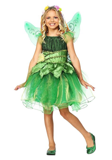 Girls Garden Fairy Costume Fairy Costume Green, Fairy Costume For Girl, Garden Fairy Costume, Green Fairy Wings, Costume Green, Costume For Girls, Garden Fairy, Garden Girls, Costumes For Sale