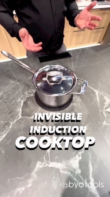 Interior Trend Inc. on Instagram: "Invisible Cooktop! Do You See It? It Mounts under Your Countertop for precision cooking. Heats and cools instantly. Watch This. #cookingram #countertops #gadgets #invisacook #byotools #reels #viral" Countertop Induction Stove, Induction Cooktop Under Counter, Hidden Stove Top, Invisible Induction Cooktop Kitchen, Invisible Induction Countertop, Invisible Stove Top, Invisacook Kitchen, Hidden Induction Cooktop, Invisible Induction Cooktop