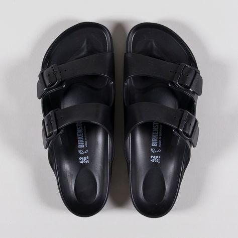 Birkenstock Mens Arizona EVA Strap Plastic Summer Sandals Black Birkenstock Arizona Eva Eco, Black Birkenstock Sandals, Black Berkinstocks, Affordable Black Slip-on Footbed Sandals, Birkenstock Arizona Black, Eva Sandals, Birkenstock Arizona Eva, Arizona Eva, Stock Room