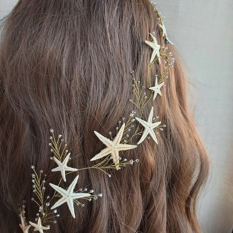 Eclectic Bride, Goddess Tiara, Seashell Headband, Crown For Wedding, Beach Wedding Hair Accessories, Sea Hair, Fairy Headpiece, Seashell Crown, Bridal Veils And Headpieces