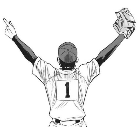 Sawamura Eijun Icon, Sawamura Eijun Manga, Ace Of Diamond Manga, Miyuki Kazuya Icon, Eijun Sawamura, Sports Illustrations Art, Sawamura Eijun, Miyuki Kazuya, Manga Tattoo