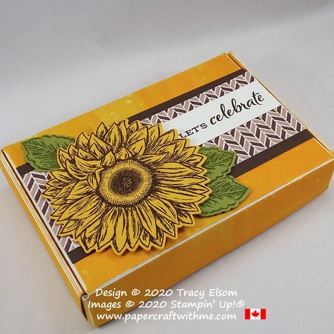 Mini Paper Pumpkin Boxes, Stampin Up Mini Paper Pumpkin Boxes, Box Papercraft, Sunflower Images, Pumpkin Sunflower, Stampin Up Paper Pumpkin, Mini Treats, Pizza Boxes, Gift Holders