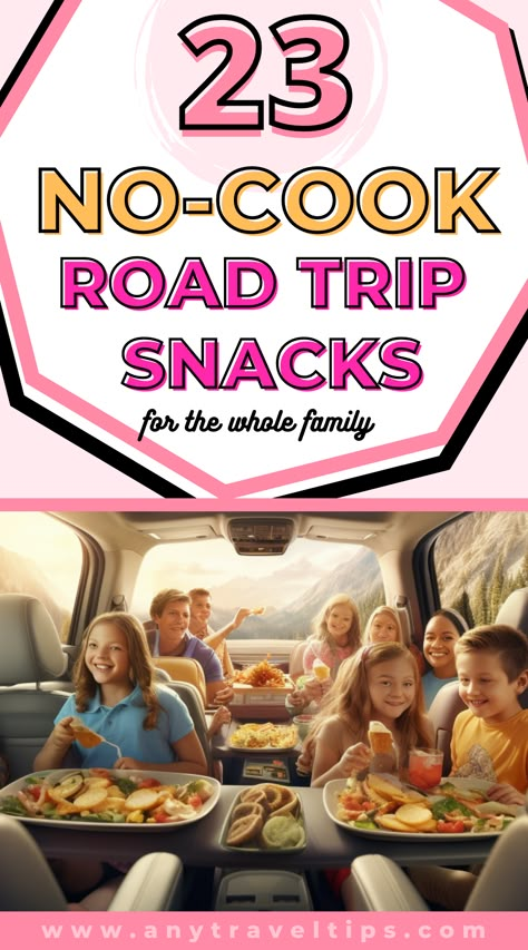 Limo Snacks Food, Family Road Trip Food Ideas, Snacks For Vacation Road Trip Food, Roadtrip Snack Organization, Snacks For Fishing Trip, Road Trip Car Meals, Easy Road Trip Snacks For Adults, Road Trip Snacks To Make, Healthy Snacks To Take On A Road Trip