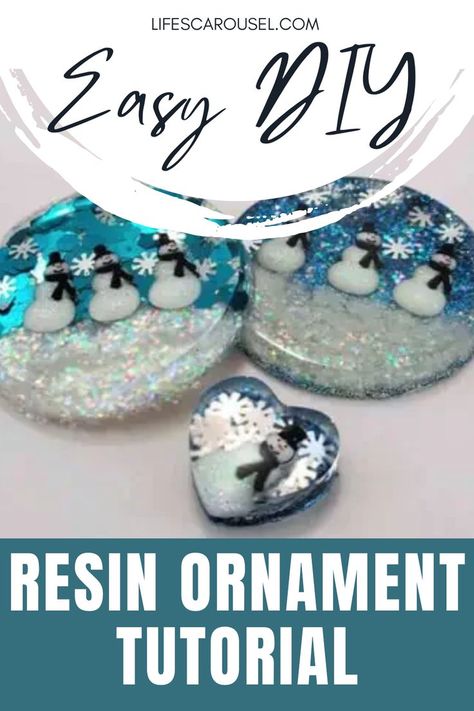 Resin Ornament Ideas, Resin Christmas Ornaments Diy, Aesthetic Diy Crafts, Homemade Resin, Christmas Resin, How To Make Resin, Resin Decor, Resin Ornaments, Christmas Globes