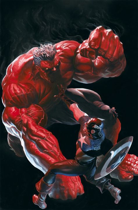 Alex Ross Art, Book Video, Red Hulk, Comic Book Collection, Hulk Smash, Avengers Comics, Alex Ross, Arte Dc Comics, The Incredible Hulk