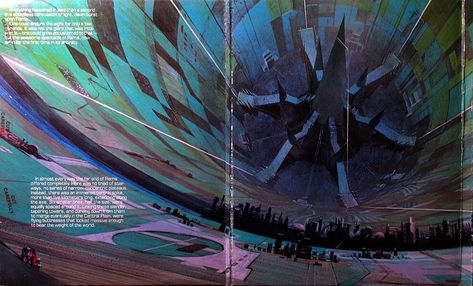 70s Sci-Fi Art: 70sscifiart: Rendezvous with Rama Rendezvous With Rama, Dyson Sphere, Arthur C Clarke, Drawing Pics, Location Design, 70s Sci Fi Art, Fan Drawing, Sf Art, Sci Fi Environment