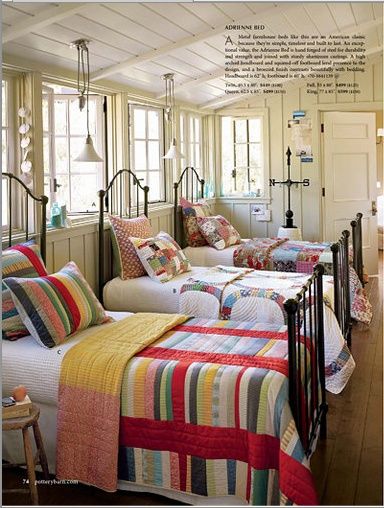 Sleeping Porch, Bunk Rooms, Dekorasi Kamar Tidur, House Beach, Cottage Bedroom, Bunk Room, Bunk House, Cottage Living, Guest Rooms