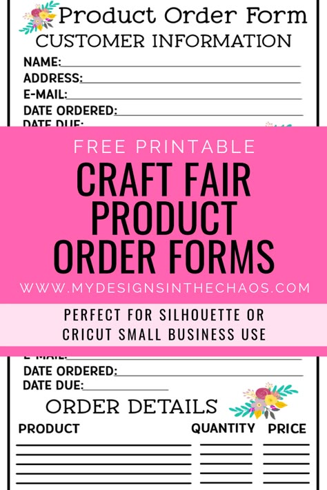 This free printable craft fair order form is the perfect tool for you to take as you show off and sell your handmade items at a local craft fair. Craft Fair Order Form, Order Form Template Free Printable Craft, Product Order Form, Free Craft Show Printables, Craft Show Order Form Free Printable, Craft Show Order Form, Craft Order Form Template Free, We Love Custom Orders Sign Craft Fair, Printable Order Forms Free