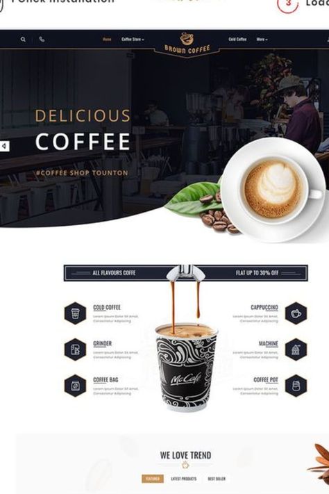 Landing Page Coffee Landing Page, Ui Landing Page, Landing Page Ui, Landing Page Design Inspiration, Landing Page Inspiration, Landing Page Examples, Beetroot Dip, Vegan Hummus, Homemade Muesli