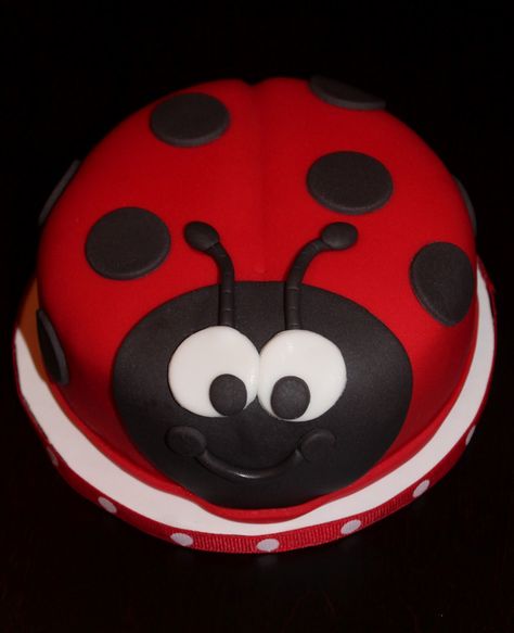 Ladybug Cake | Creative Cakes by Lynn: Ladybug Cake & Cupcakes Bug Birthday Cakes, Ladybird Cake, Ladybug Cakes, Bug Cake, Ladybug Cake, 3rd Birthday Cakes, Ladybug Birthday, Magic Cake, Animal Cakes