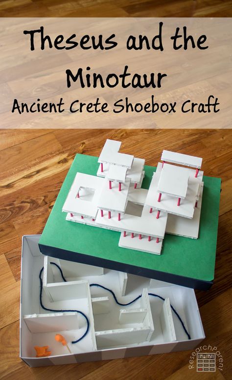 Theseus and the Minotaur shoebox craft for studying Ancient Greece and Ancient… Greek Mythology Crafts For Kids, Ancient Greece Crafts For Kids, Greece Crafts, Ancient Greece Ks2, Ancient Greece Crafts, Ancient Greece Projects, Ancient Greece For Kids, Theseus And The Minotaur, Ancient Crete