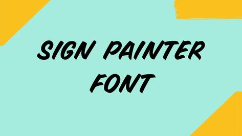 Sign Painter Font Free Download Paint Svg Free, Logo For Artist Painter, Sign Painting Lettering Alphabet, Sign Painter Font, Paint Brush Font, Sign Painter, Sign Fonts, Professional Fonts, Sign Painting