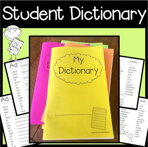 Adjective Collages · Inspired Elementary Diy Dictionary, Writers Workshop Folders, Spelling Dictionary, Student Dictionary, Personal Dictionary, Classroom Communication, Camping Classroom, Class Dojo, Ela Writing