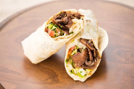 Doner kebab on wooden background royalty free stock photos Kebab Aesthetic, Kebab Mini, Bread Sandwich, Doner Kebab, Wooden Background, Food Styling, Free Stock Photos, Natural Light, Sandwiches