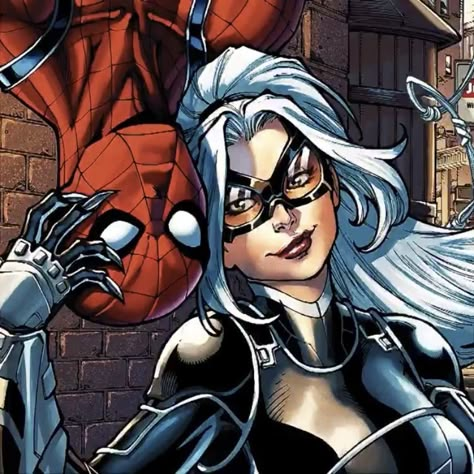 Felicia Hardy Black Cat, Black Cat Comics, Spiderman Black Cat, Spiderman Black, Felicia Hardy, Black Cat Marvel, Comic Icons, Marvel Spiderman Art, Couple Pfp