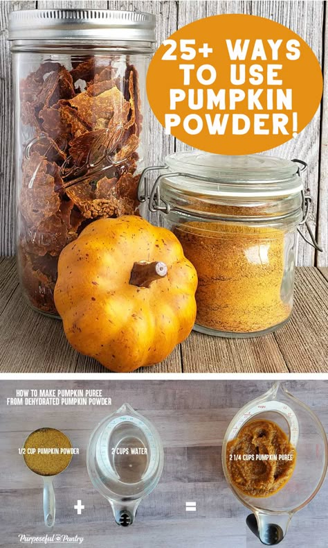 Pumpkin powder from dehydrating pumpkins and other winter squash is an amazing ingredient to have in your pantry to create tasty dishes all year long!