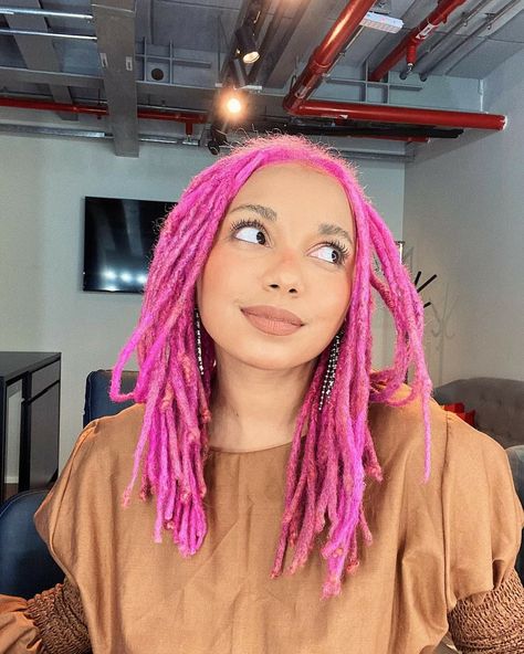 Pink Locs, Dyed Dreads, Loc Goddess, Hair Product Organization, 4c Hair Care, Beautiful Dreadlocks, G Hair, Pretty Hair Color, Dreadlock Hairstyles